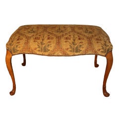 Queen Anne style double stool/bench