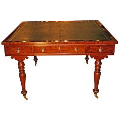 English Victorian Mahogany Partners Writing Table. English Victorian Mahogany Partners Writing Table.