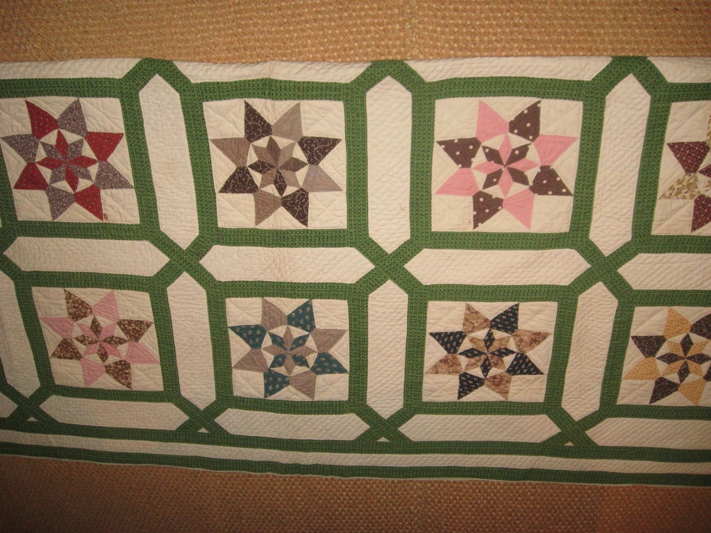 Mid 19th Century American  Star Quilt 1