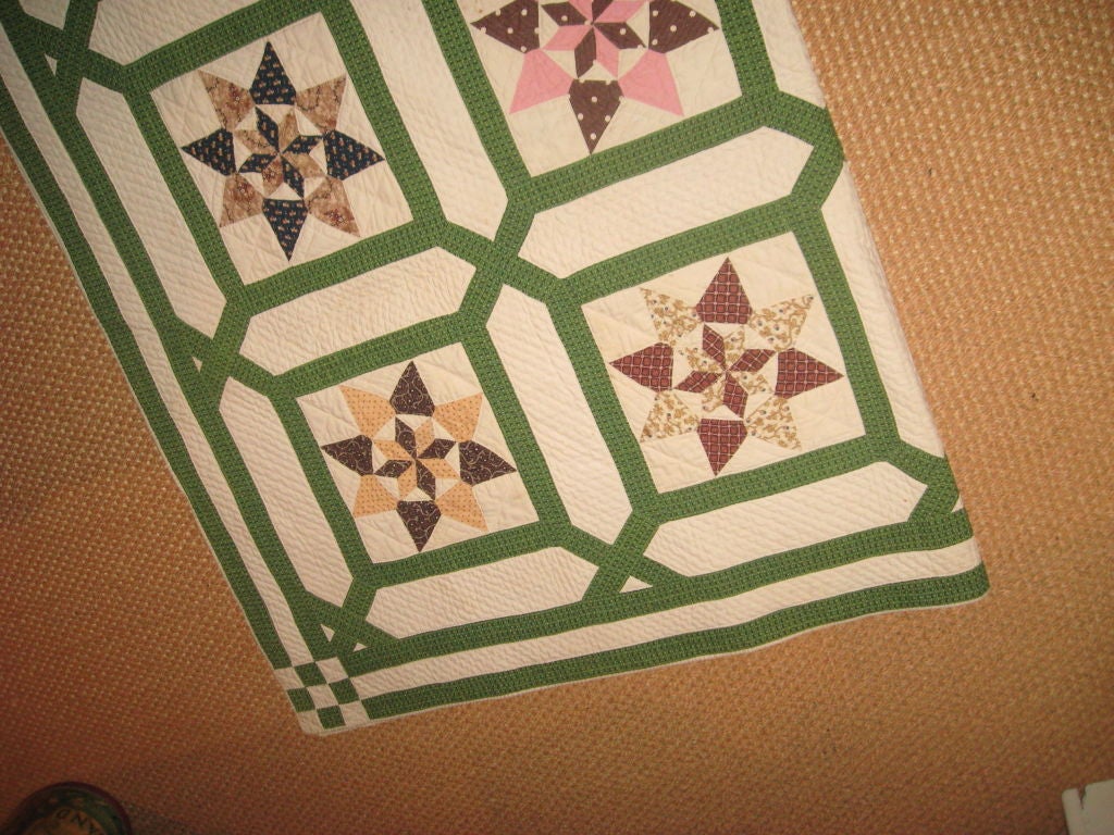 Mid 19th Century American  Star Quilt 2