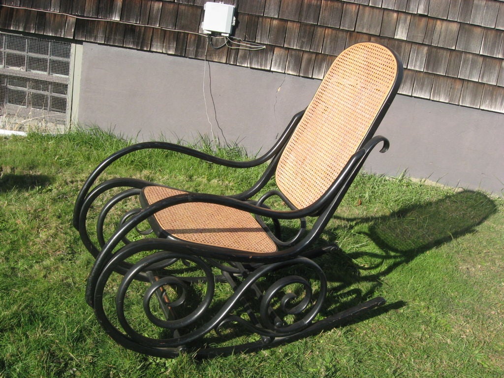 19th Century Oversized 19thc Bentwood  Rocking Chair by J.J Kohn/Thonet