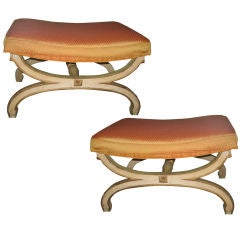 Pair of  Stools attributed. to Jansen