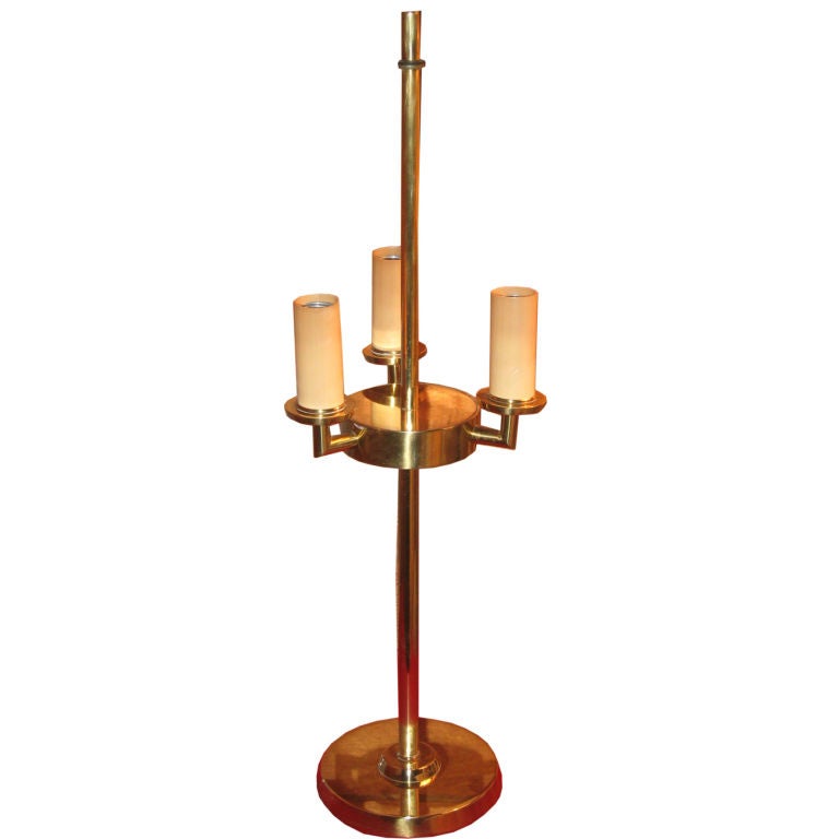 Midcentury Brass Lamp by T.H. Robsjohn-Gibbings for Hansen For Sale