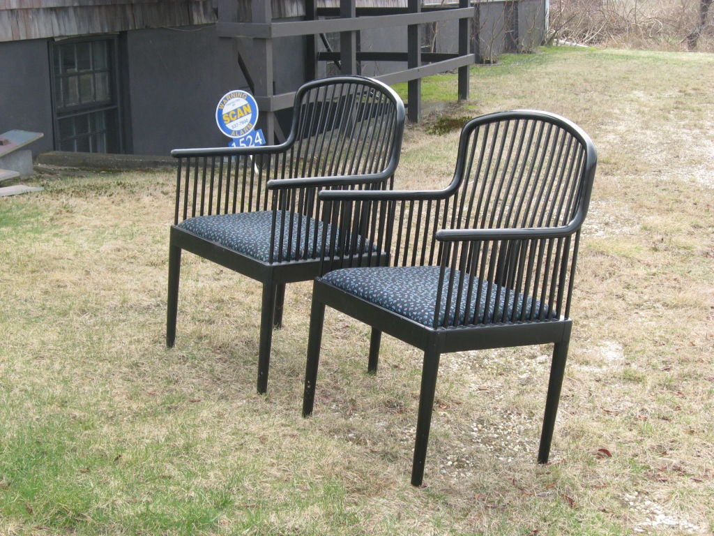 Eight Andover Ebonized Dining Chairs by Stendig In Good Condition For Sale In Water Mill, NY
