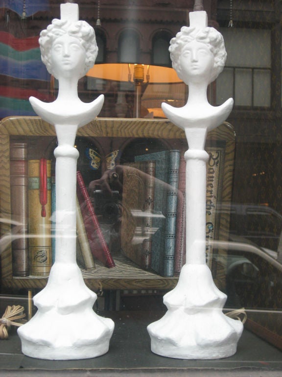 Pr. of  Giacometti Lamps Reissued/ Rockafeller Collection