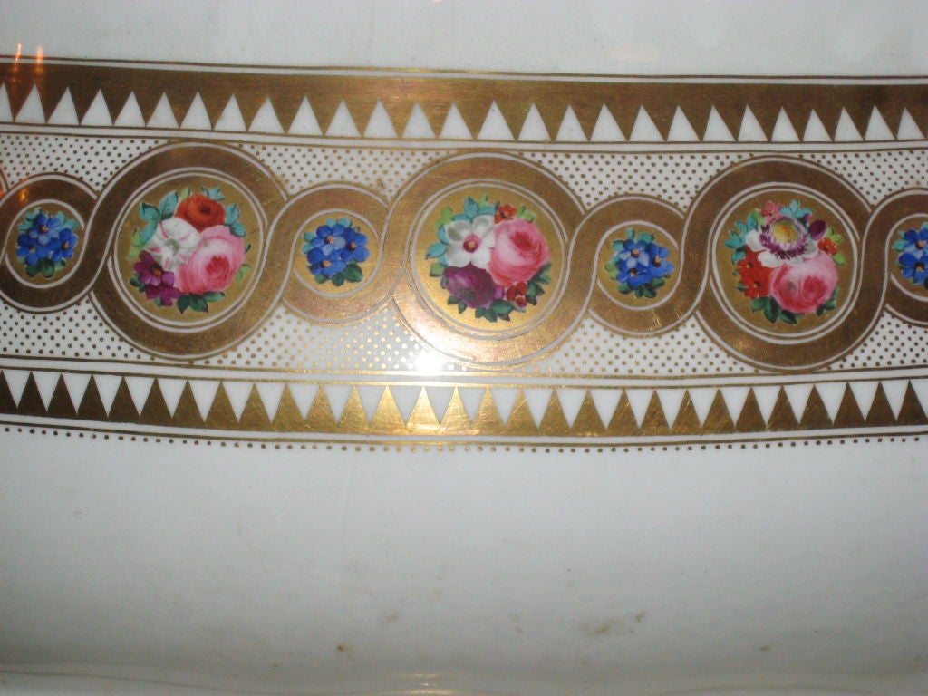 19th Century Antique Hand Painted Foot Bath