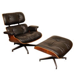 Rosewood Eames Lounge Chair 
Ottoman 670