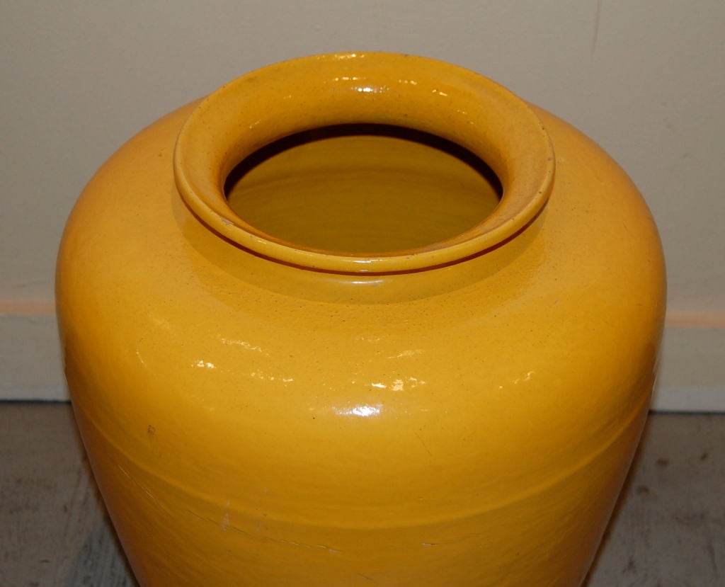 American Yellow Garden City Oil Jar
