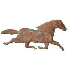 Vintage Copper Horse Weather Vane Element