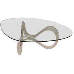 Freeform Lucite Modernist Coffee Table