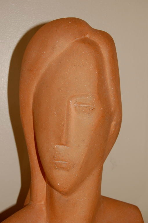 American Abstract Terra Cotta Bust