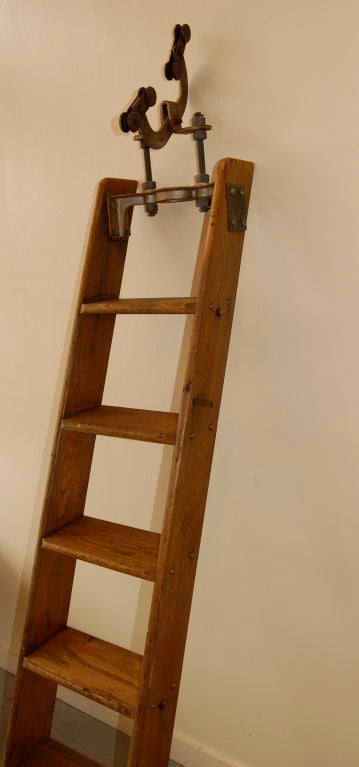 20th Century Industrial Ladder Shelf