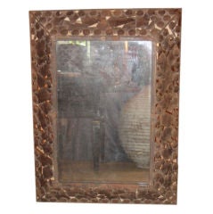 Unusual Iron Framed Mirror