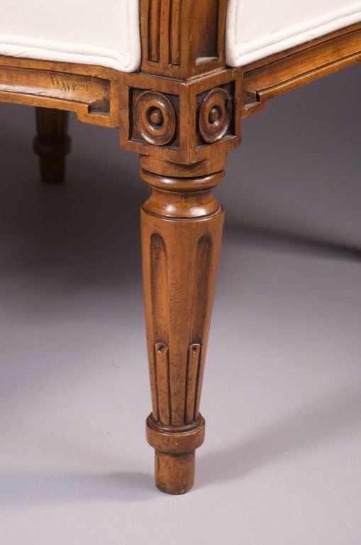 18th Century and Earlier Louis XVI Walnut Bergere A Oreilles