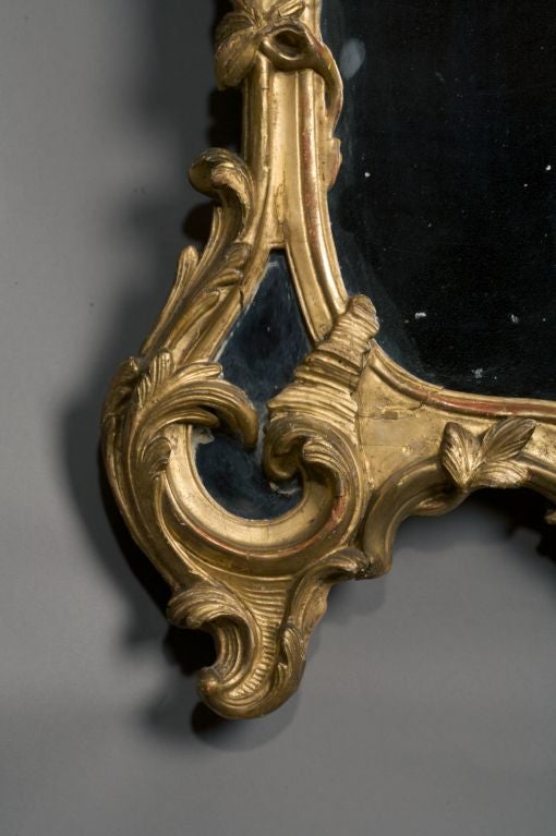 Wood Louis XV Giltwood Mirror For Sale