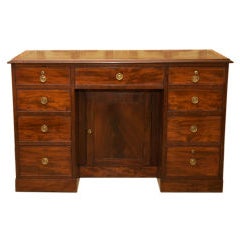George III style Mahogany Gilt-Bronze Mounted Kneehole Desk 2