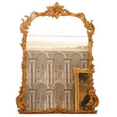 Important Louis XV Giltwood Mirror