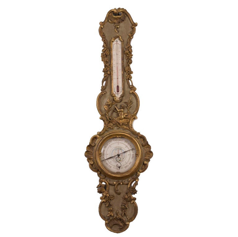 Louis XV Parcel Gilt Barometer For Sale