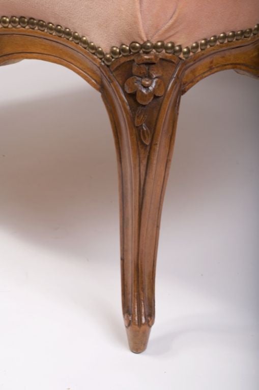 French Pair of Louis XV Walnut Bergeres