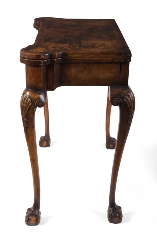 18th Century and Earlier George II Walnut Games Table
