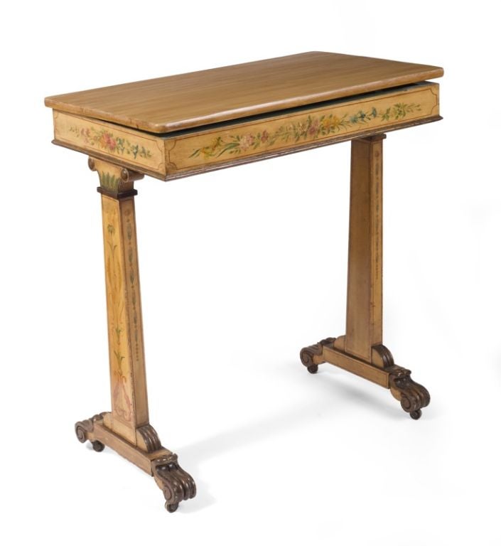 English Regency Painted Writing Table