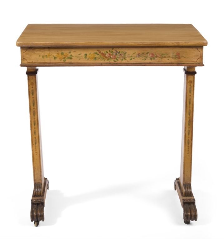 Wood Regency Painted Writing Table