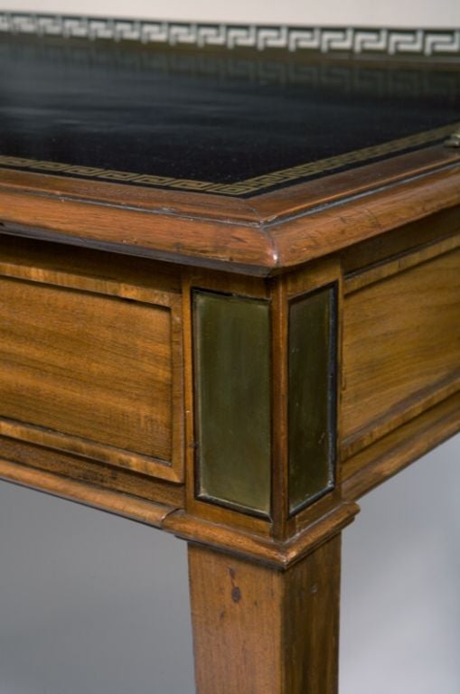 Wood George III Brass-Mounted Mahogany Writing Table For Sale
