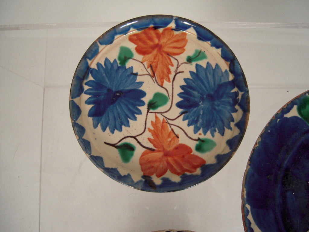 Mexican COLLECTION OF 5 VINTAGE MEXICAN POTTERY PLATES FROM OAXACA