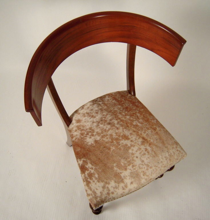 Birch SCULPTURAL DANISH BIEDERMEIER KLISMOS CHAIR, c. 1830-40