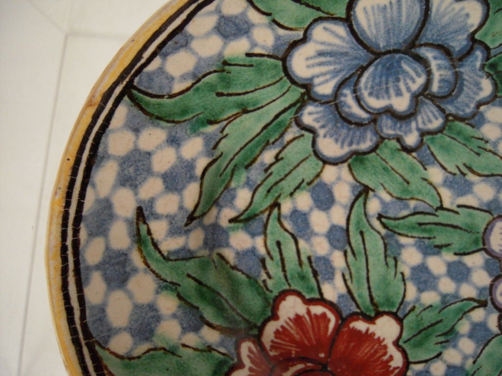Mexican VINTAGE MEXICAN 'TALAVERA' POTTERY PLATE AND PLATTER