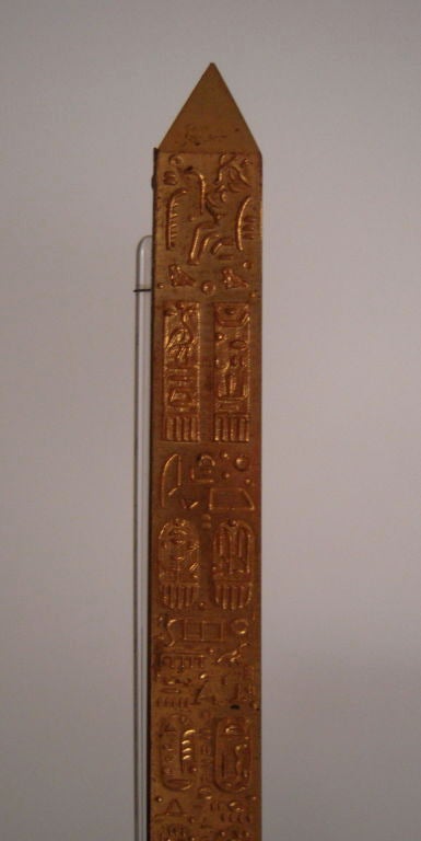19th C. French Grand Tour Obelisk Of Luxor Thermometer 1
