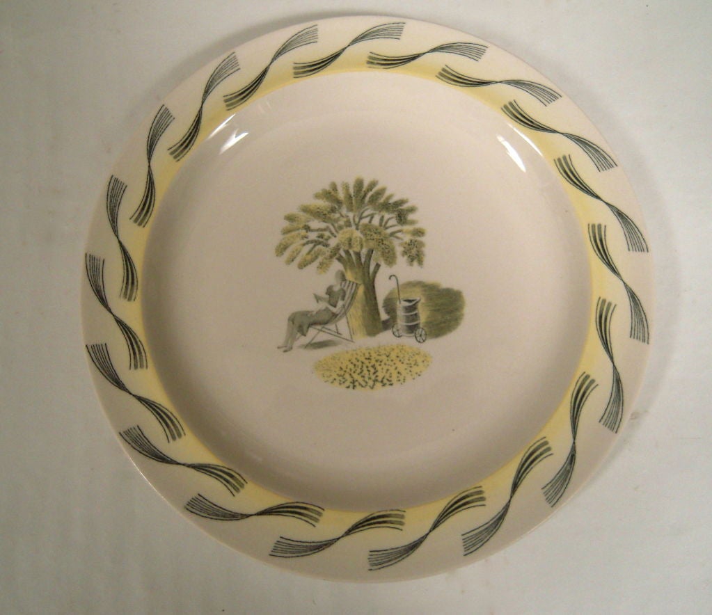 SELTENES ERIC RAVILIOUS FÜR WEDGWOOD GARDEN SERIES SERVICE FÜR 6 (Englisch)