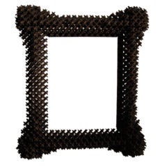 LARGE 'CROWN OF THORNS' TRAMP ART FRAME