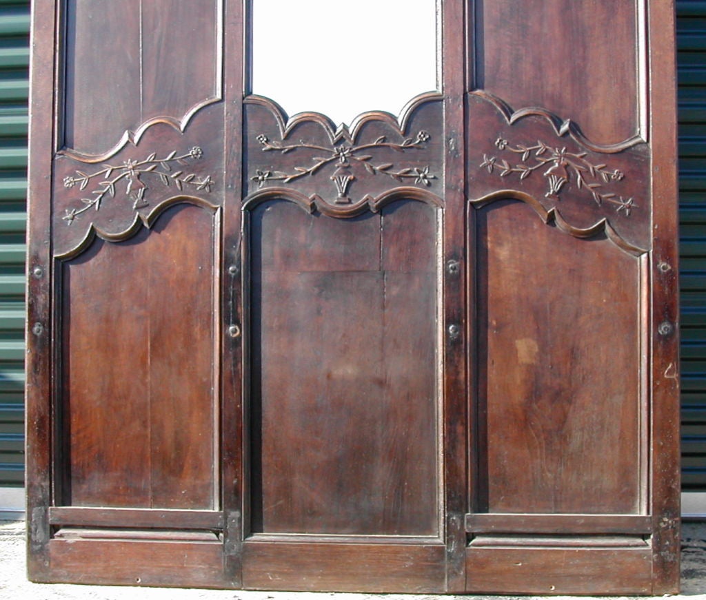 19th Century FRENCH PROVINCIAL LOUIS XV CARVED WALNUT PANEL