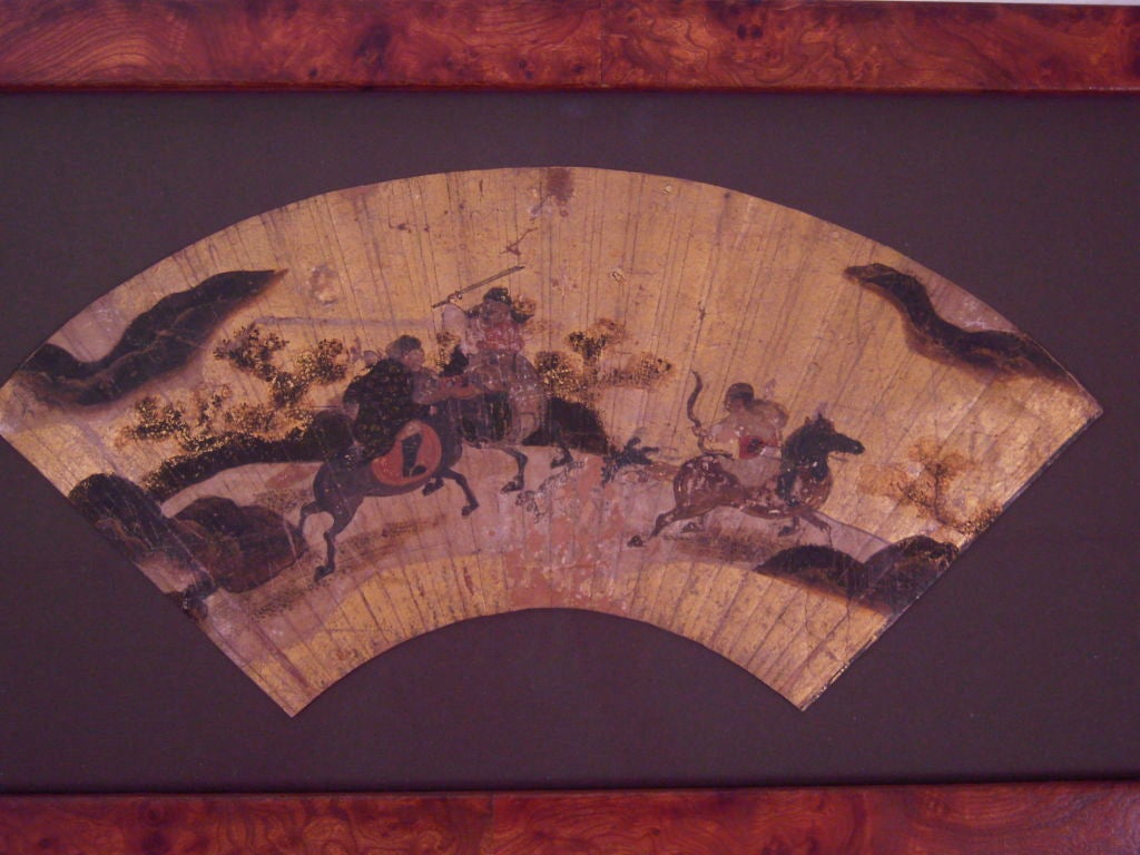 FRAMED ANTIQUE JAPANESE FAN