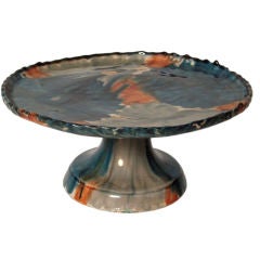 Vintage Mexican  Pottery Cake Stand From Oaxaca
