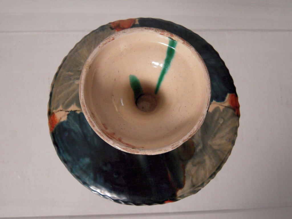 Mid-20th Century Vintage Mexican  Pottery Cake Stand From Oaxaca