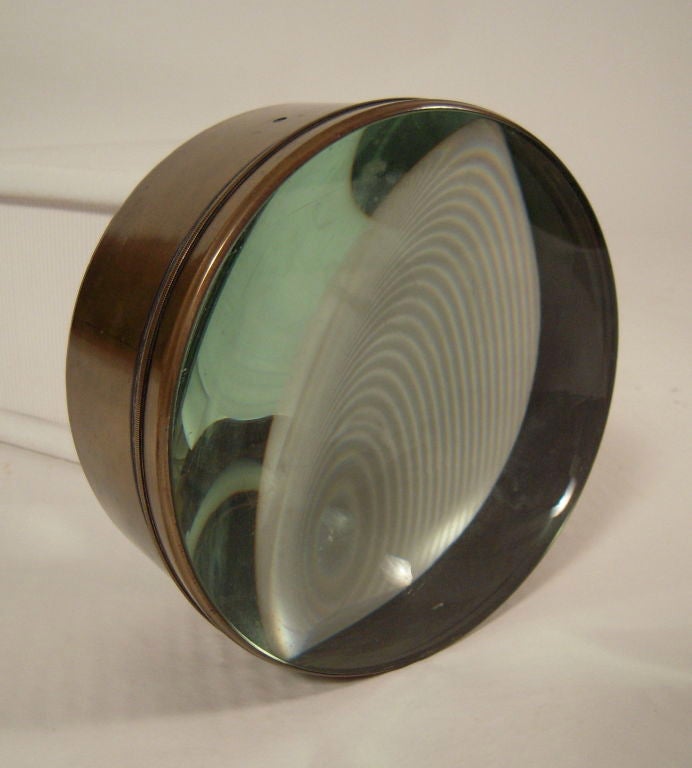 Large Round Brass Magnifying Glass 1