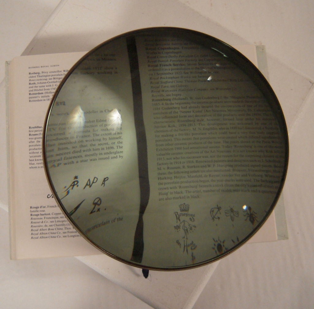 Large Round Brass Magnifying Glass 2