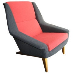 High Back Danish Lounge Armchair by Dux