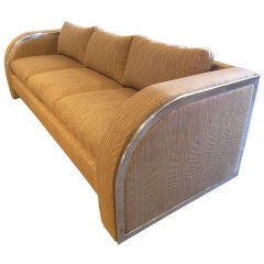 Chrome Edge Sofa after Pace or Milo Baughman