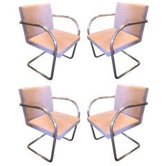 Set of 4 Tubular Brno Chairs for Knoll