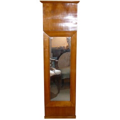Antique 19th Century Fruitwood Biedermeier Pier Mirror