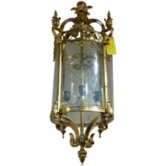 Antique Round bronze hanging lantern