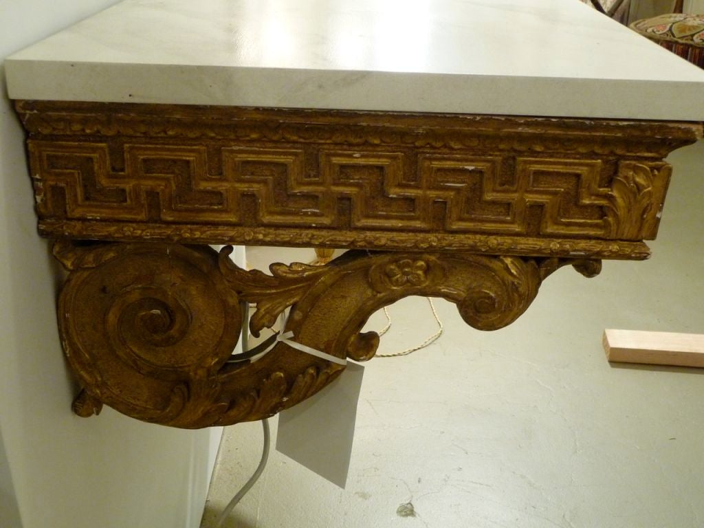 18th Century French Giltwood Wall Mount Console 3