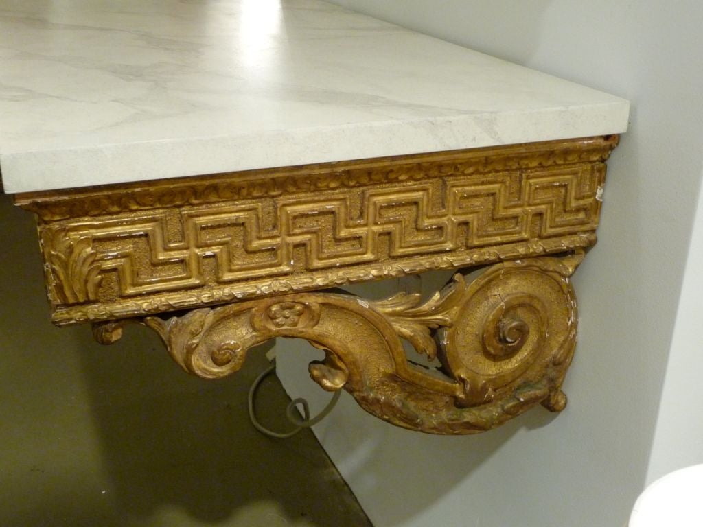 18th Century French Giltwood Wall Mount Console 4