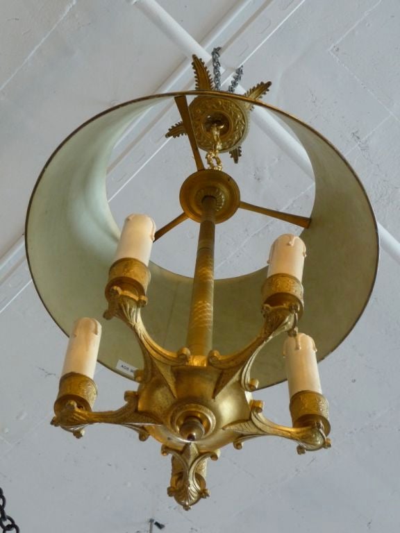 19th Century Empire 5 light chandelier