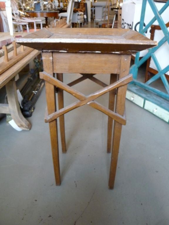 19th Century Faux Grain Primitive Work Table For Sale 1