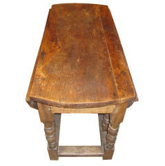 Antique Jacobean Irish Elmwood Gateleg Table