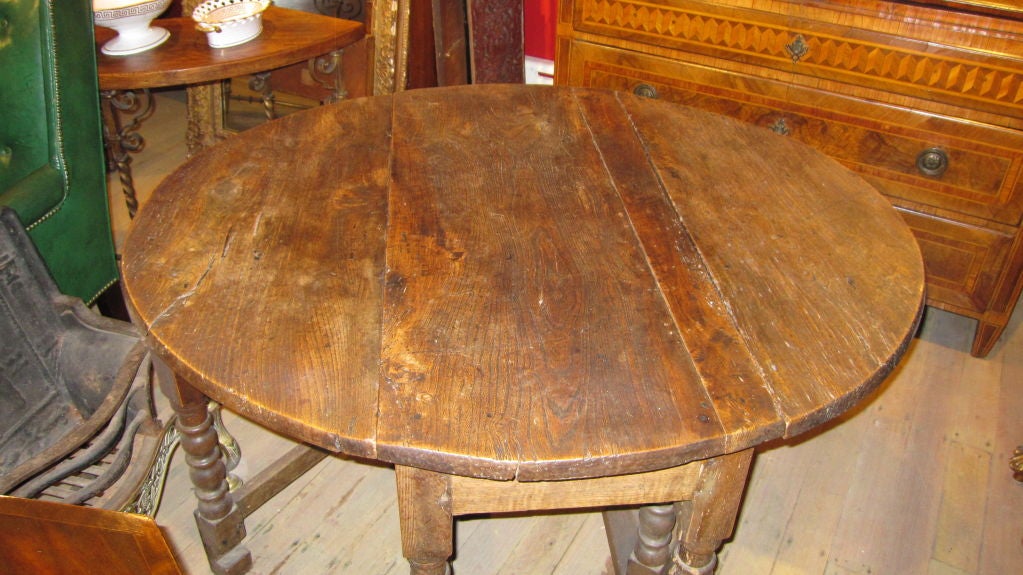 Jacobean Irish Elmwood Gateleg Table